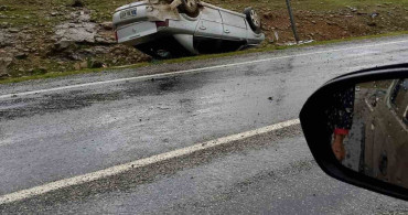 Batman'da Kontrolden Çıkan Araç Takla Attı