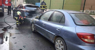 Batman'da Park Halindeki Otomobilde Yangın Çıktı