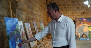 Bayburtlu genç yeteneklerin eserleri tarihi Taşhan’da sergilendi