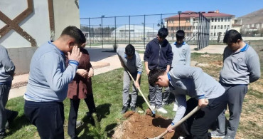 Bayburt'ta Öğrenciler Fidanlarla Okul Bahçelerini Yeşillendirdi