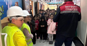 Bayburt'ta Öğrencilere Yangın Güvenliği Eğitimi