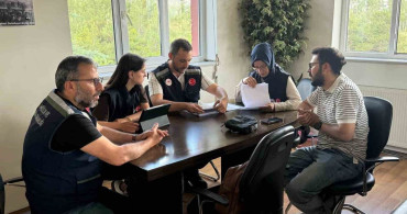 Bayburt'taki tuğla fabrikasında çevre denetimi gerçekleştirildi