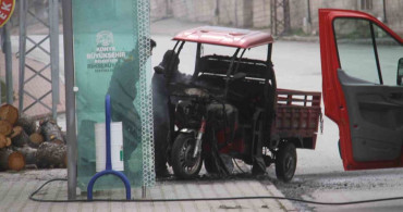 Beyşehir'de Elektrikli Motosiklet Yangını