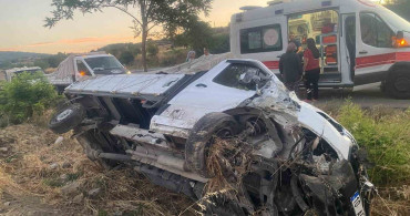 Bigadiç'te kamyonet şarampole uçtu, bir kişi yaralandı
