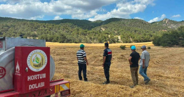 Bilecik'te biçerdöver operatörlerine yangın uyarısı yapıldı