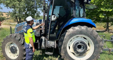 Bilecik'te jandarmadan traktör sürücülerine trafik ve yangın uyarısı