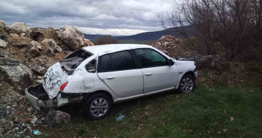 Bilecik'te Kontrolden Çıkan Otomobil Şarampole Uçtu