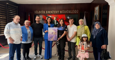 Bilecik'teki polis çiftine duygu dolu veda