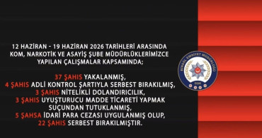 Bingöl'de bir haftada 37 şüpheli yakalandı