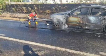 Bingöl’de seyir halindeki otomobil alev aldı