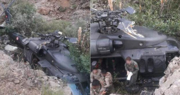 Bingöl'de Türk Askerini Taşırken Arızalanan Helikopter Korku Dolu Anlar Yaşattı