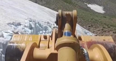 Bingöl’de yaz sıcağı ile kış karı arasındaki ilginç görüntü