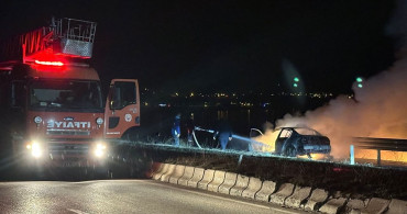 Bitlis Ahlat'ta Otomobil Yangını