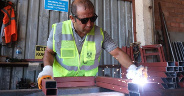 Bodrum Belediyesi destek hizmetleri müdürlüğü atölyelerinde yoğun mesai