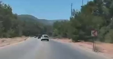 Bodrum’da iki kişinin yaralandığı kaza anı kamerada