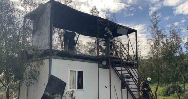 Bodrum'da Konteyner Yangını