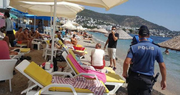 Bodrum'da Plajlarda Koronavirüs Denetimi
