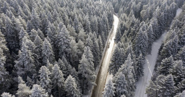 Bolu, Düzce ve Karabük'te Bembeyaz Kış Manzaraları