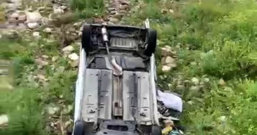 Bolu’da Kaza: Hafif Ticari Araç Dere Yatağına Uçtu