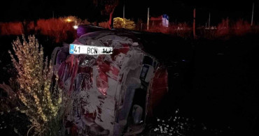 Bolu’da kontrolden çıkan otomobil takla attı: 2 yaralı