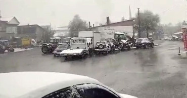 Bolu'da Nisan Ayında Kar Yağışı