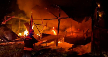 Bolu'da Yıldırım Düşmesi Sonucu Yangın