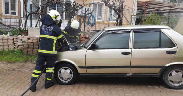 Bucak'ta Tofaş Araç Yangını Kontrol Altına Alındı
