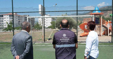 Buharkent’te Gençlik Parkı kapsamlı bir şekilde yenileniyor