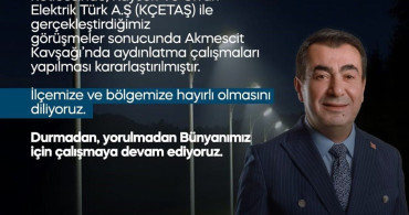 Bünyan'da Akmescit Kavşağı Aydınlatması Başlıyor