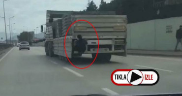 Bursa'da Bir Kamyonun Kasasında 'Örümcek Adam'