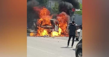 Bursa'da çakmak yüklü araç yangını paniğe neden oldu