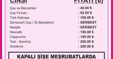 Bursa’da çay ve kahve fiyatlarına yüzde 30 zam yapıldı