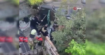 Bursa’da Merdivenlerden Yuvarlanan Araç Kazası