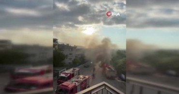 Bursa'da park halindeki kamyonda yangın çıktı