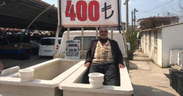 Bursa'da Pazarda Hazır Mezar Satışa Sunuldu