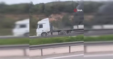 Bursa'da Seyir Halindeki Kamyon Yangını Kontrol Altına Alındı