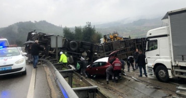 Bursa'da TIR Devrildi! 