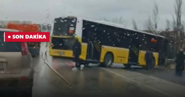 Büyükçekmece'de feci kaza! İETT otobüsü yoldan çıktı
