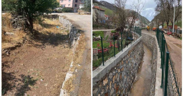 Büyükşehir’den Gürsu’da dere ıslahı ve kanalizasyon hatları tamamlandı