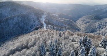 Çam Dağı'ndaki Kış Manzarası Havadan Görüntülendi