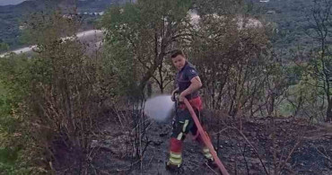 Çamlıbel'de çıkan ot yangınına hızlı müdahale