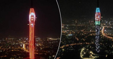 Çamlıca Kulesi'nde Işık Gösterisi Yapıldı
