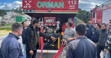 Çanakkale'de Askeri Personele Yangın Müdahale Eğitimi