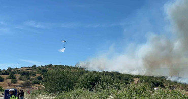Çanakkale'de bozuk orman sahasında yangın