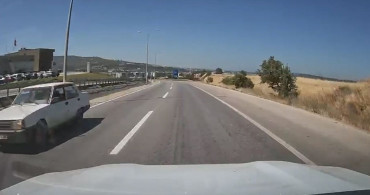 Çanakkale'de ters yönde giden sürücü, trafikte tehlikeye neden oldu