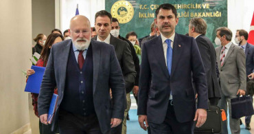 Çevre, Şehircilik ve İklim Değişikliği Bakanı Murat Kurum, AB Komisyonu Kıdemli Başkan Yardımcısı Timmermans ile görüştü