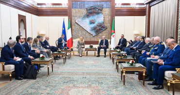 Cezayir Cumhurbaşkanı Tebbun ve İtalya Başbakanı Meloni Görüştü