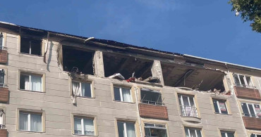 Çorlu'daki doğal gaz patlamasında yıkım görüntülendi