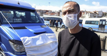 Coronavirüse Farkındalık Yaratmak İçin Dolmuşa Maske Taktı 