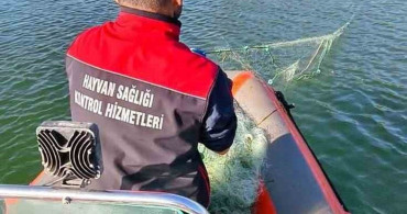Çorum Barajı’nda sahipsiz misina ağına yönelik denetim yapıldı